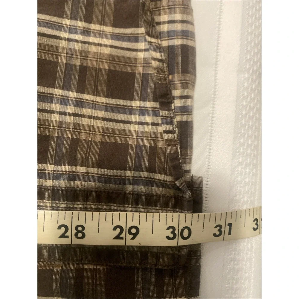Carhartt Button Down Size Small Long Sleeve Shirt Brown Plaid - Picture 4 of 6